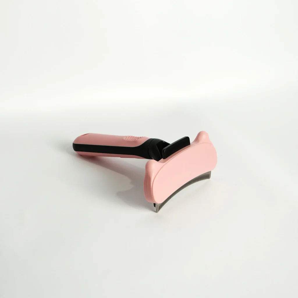 Self-Cleaning Pet Grooming Comb - Blush Pink