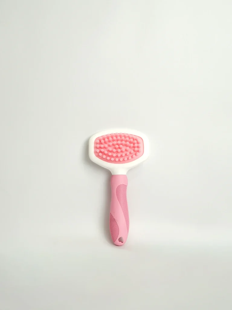 Silicone Dog & Cat Grooming Massage Brush - Pink