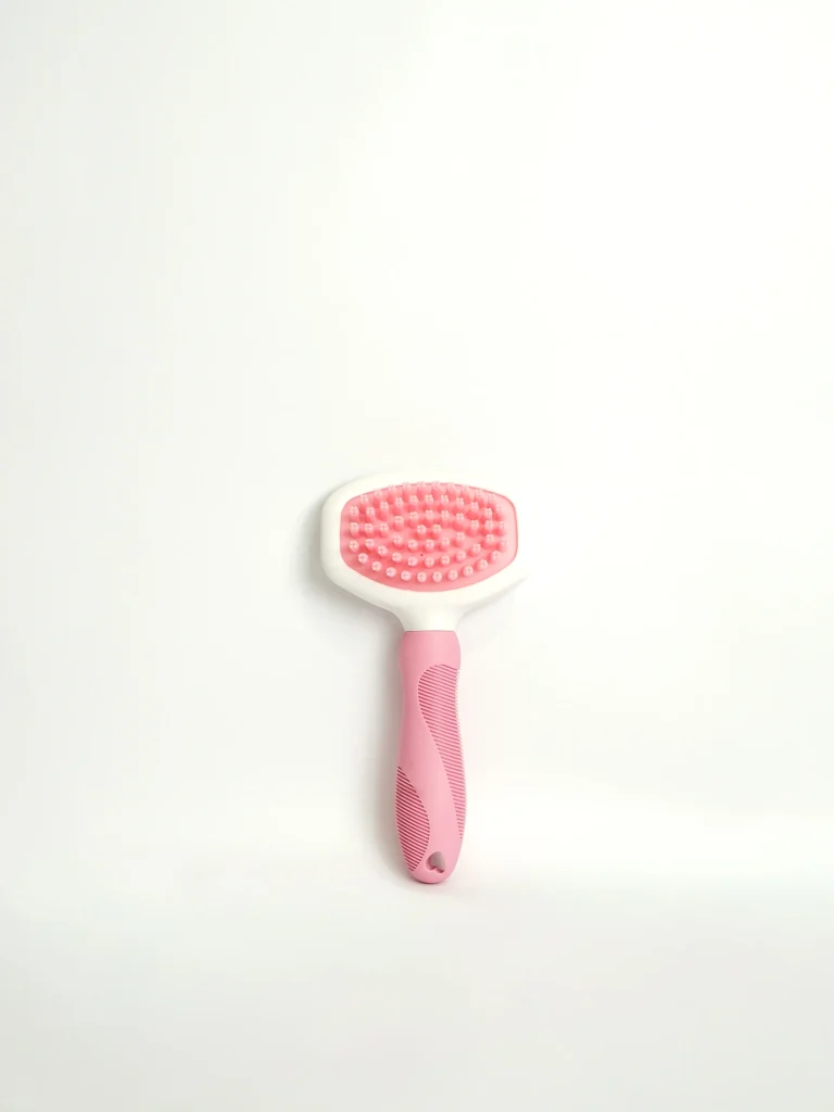 Silicone Dog & Cat Grooming Massage Brush - Pink