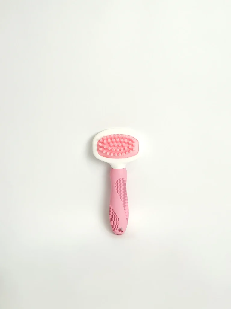 Silicone Dog & Cat Grooming Massage Brush - Pink