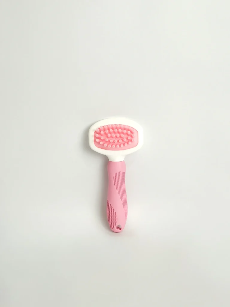 Silicone Dog & Cat Grooming Massage Brush - Pink