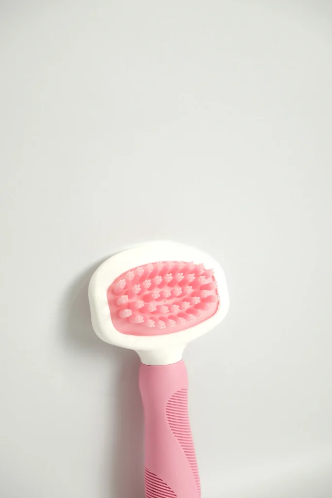 Silicone Dog & Cat Grooming Massage Brush - Pink