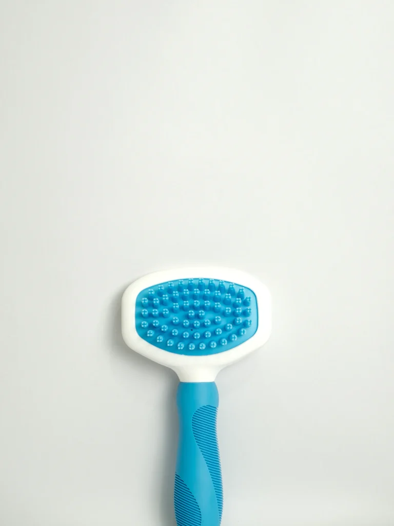 Silicone Dog & Cat Grooming Massage Brush - Blue