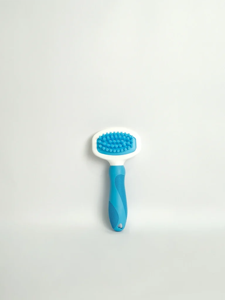 Silicone Dog & Cat Grooming Massage Brush - Blue