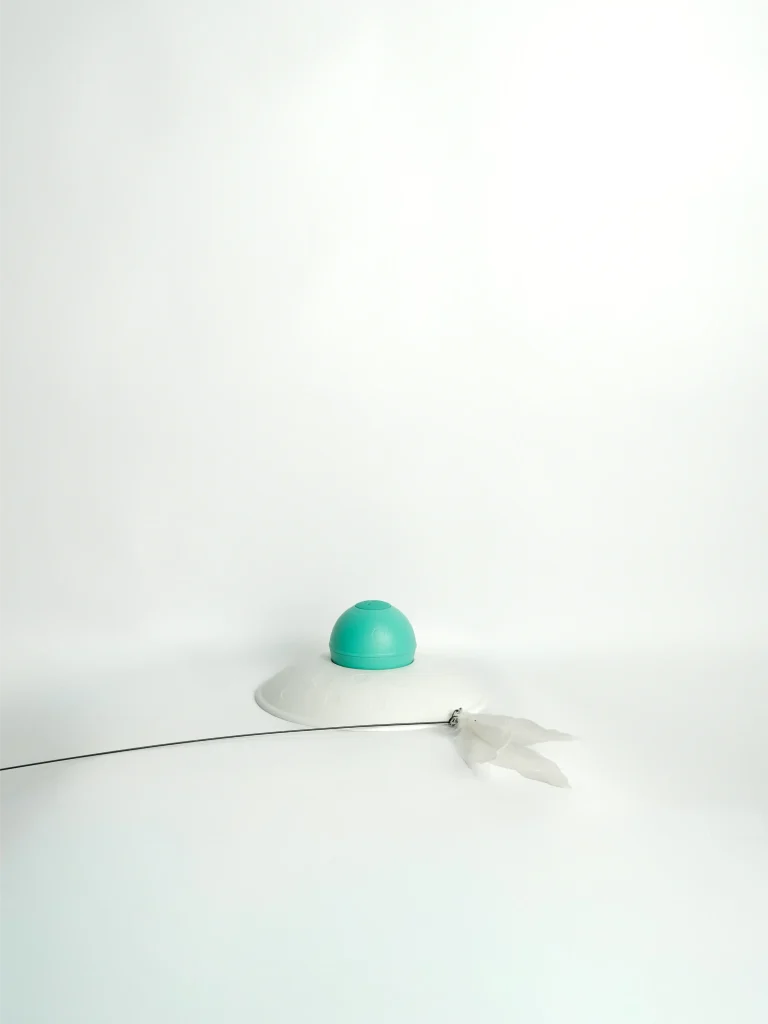 Self-Play Cat Feather Toy with Weighted Base
